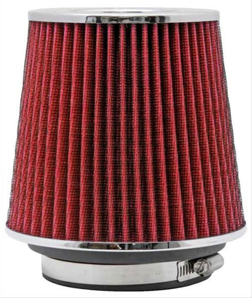 K&N Universal Clamp On Filter Red Fits 4 in (102 mm) KNRG-1001RD