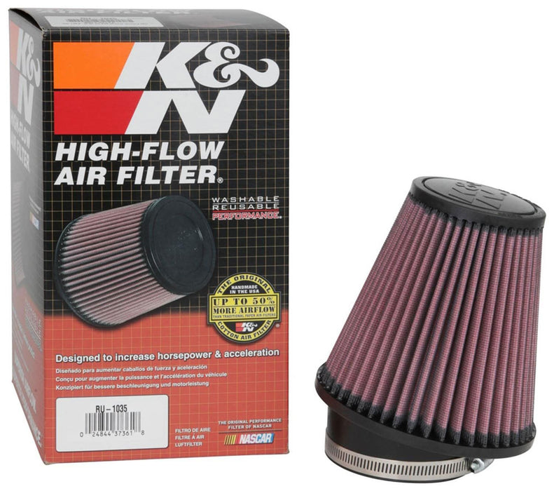 K&N Universal Clamp On Filter Fits 3.5 in (89 mm) KNRU-1035