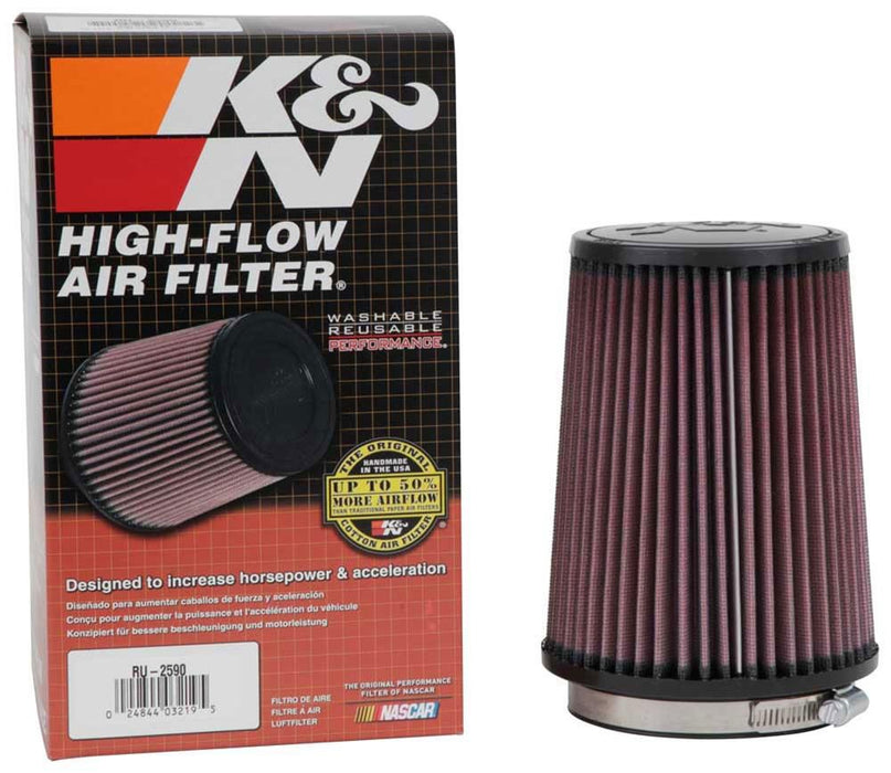 K&N Universal Clamp On Round Tapered Filter Fits 4 in (102 mm) KNRU-2590