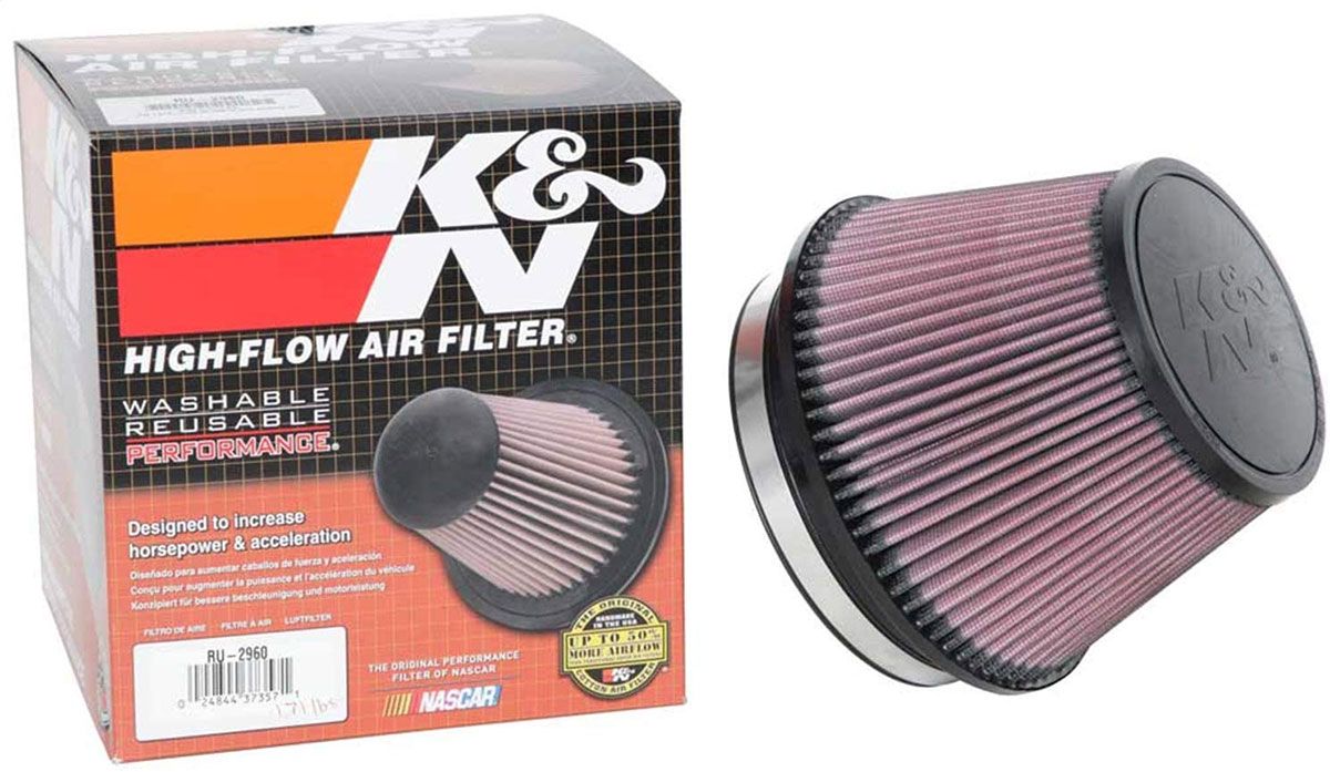 K&N Universal Clamp On Filter Fits 6 in (152 mm) - Offset Flange KNRU-2960