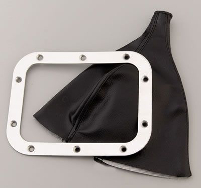 Rectangular Floor Mount Shifter Boot with Ring LK-70-FMB