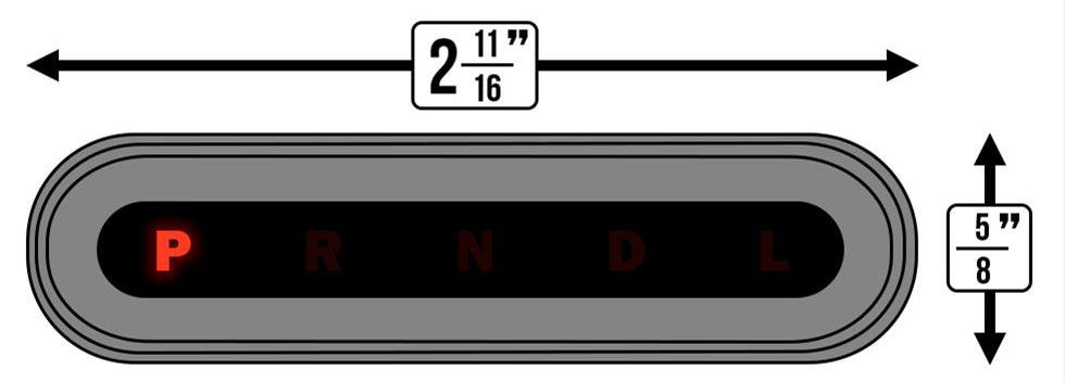 Horizontal LED Dash Indicator Bezel - Brushed Billet Aluminium LK-CIND-1700