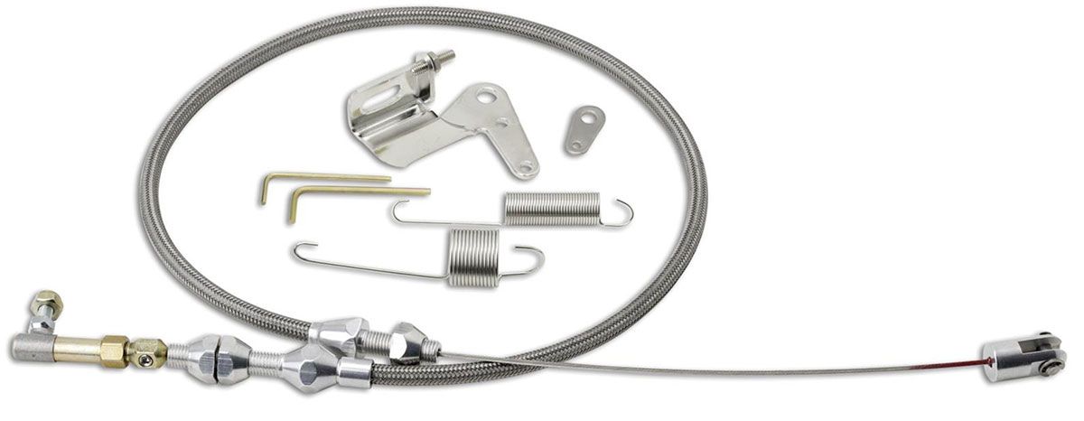 24" Duo-Pak Hi-Tech Stainless Steel Accelerator Cable Kit LK-DP-1000HT