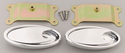 Oval Interior Door Handles (Pair) - Polished Billet Aluminium LK-IDH-2001