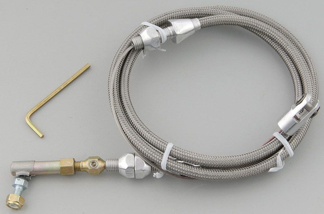 36" Universal Polished Hi-Tech Accelerator Cable LK-TCP-1000HT36