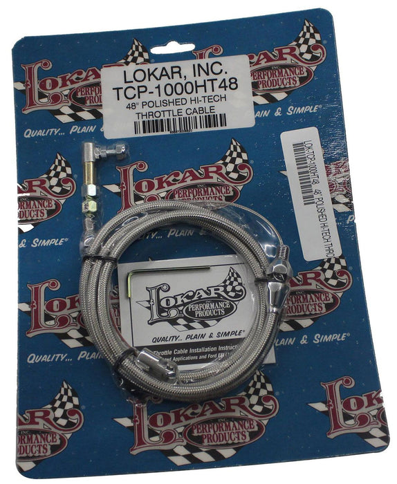 48" Universal Polished Hi-Tech Accelerator Cable LK-TCP-1000HT48