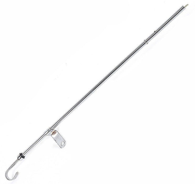 Mr Gasket Chrome Plated Oil Dipstick - Pan Mount MG6236