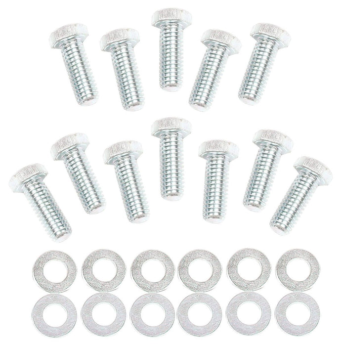 Mr Gasket Intake Manifold Bolts & Washers 3/8"-16 x 1" Hex Head (12pk) MG955