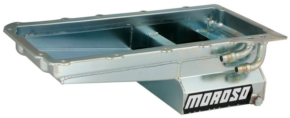 Steel Wet Sump Oil Pan, 6" Deep, Angled Sump MO20141