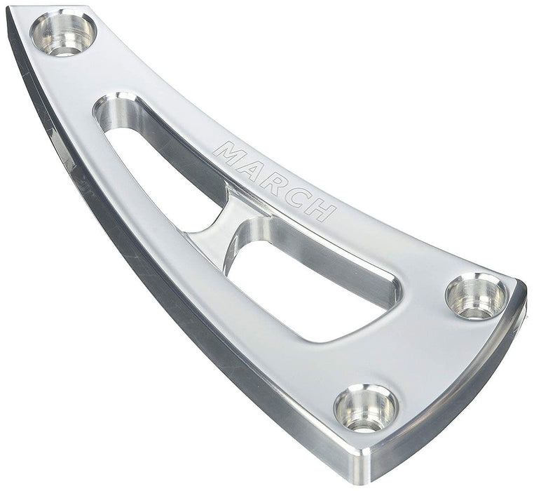 March Performance High March Performance Alternator Bracket, Clear Powder Coated