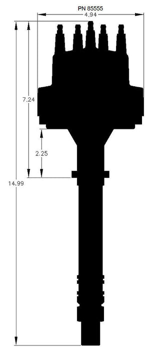 Pro-Billet Distributor - Black MSD85555