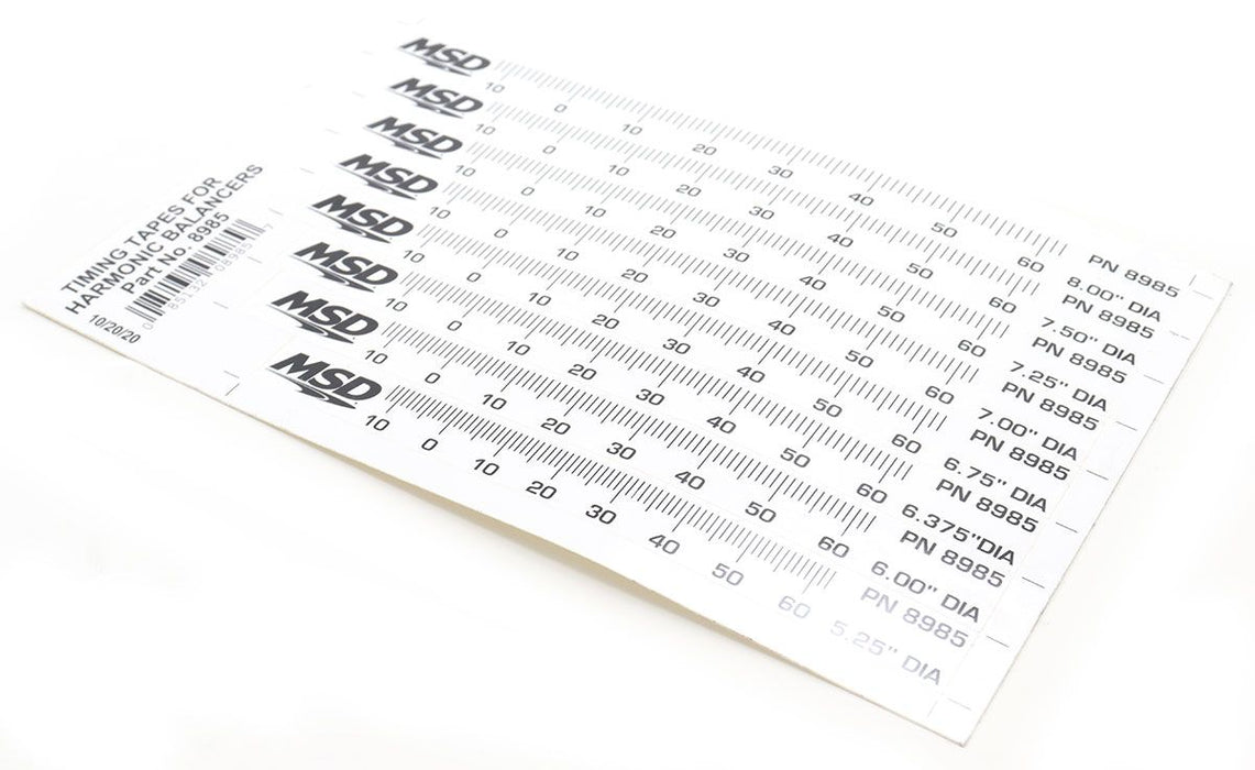 Timing Tapes for Harmonic Balancers MSD8985