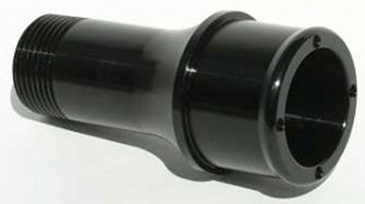 Inlet Fitting,Extended Length For 100 Series Electric Water Pumps Black Finish M