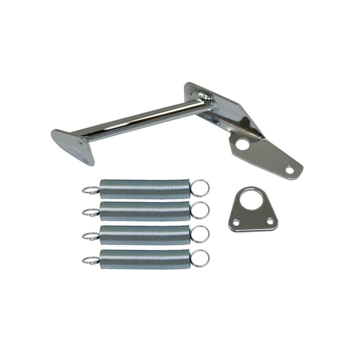 Proflow Throttle Return Spring Bracket Kit, Holley Style with Hardware (Chrome Steel)