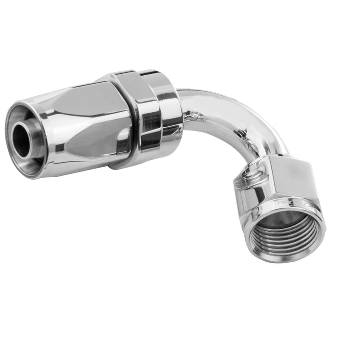 Proflow 120 Degree Hose End -04AN Hose to Female, Polished