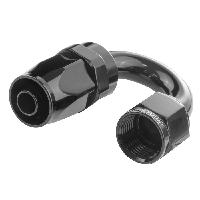 Proflow 180 Degree Hose End -04AN Hose to Female, Black