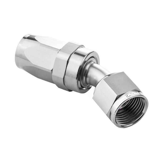 Proflow 30 Degree Hose End -06AN Hose to Female, Polished