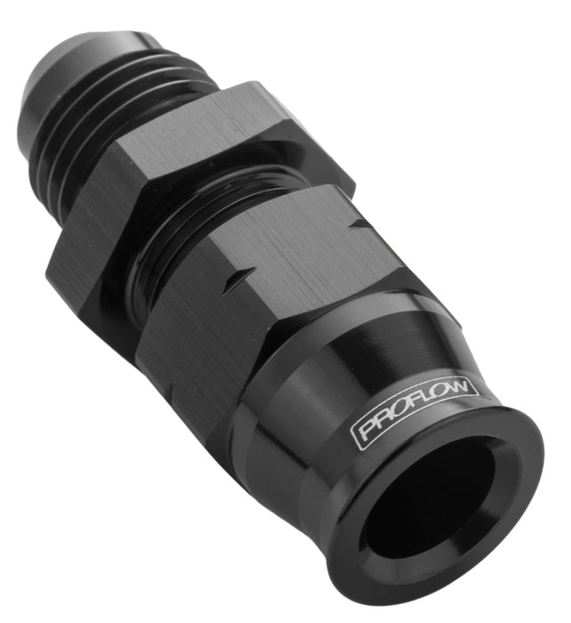 Proflow 5/16in. Tube To Male -06AN Hose End Aluminium Tube Adaptor, Black