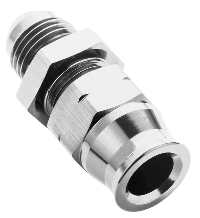 Proflow 3/8in. Tube To Male -06AN Hose End Aluminium Tube Adaptor, Polished