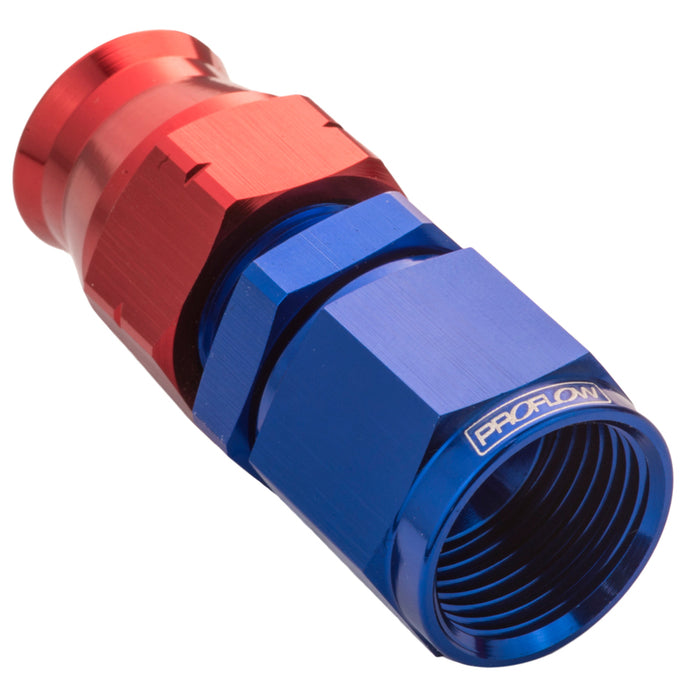 Proflow 3/8in. Tube To Female -06AN Hose End Aluminium Tube Adaptor, Blue/Red