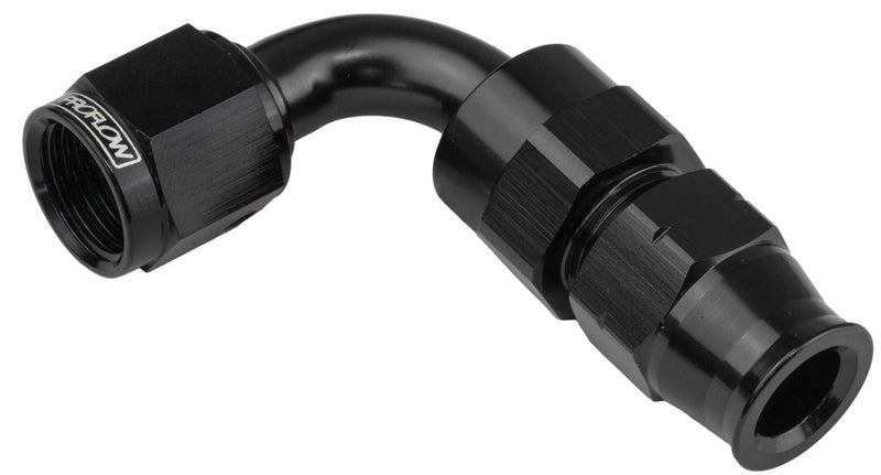 Proflow 5/16in. Tube 90 Degree To Female -06AN Hose End Tube Adaptor, Black