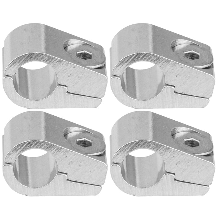 Proflow Aluminium 3/16in. Single Hose Line Clamp, 4 Pack