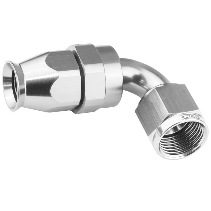 Proflow Aluminium 120 Degree Hose End Hose End For -04AN PTFE Hose, Polished