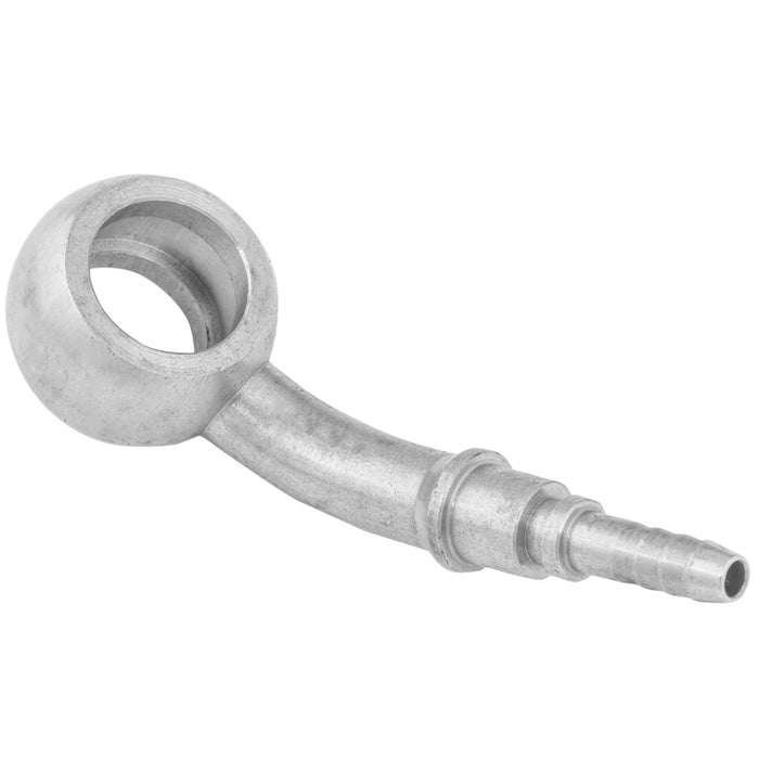 Proflow Stainless Steel Banjo Hose End 10mm 45 Degree Bend Crimp Style