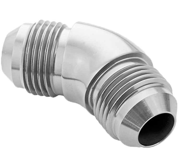 Proflow 45 Degree Union Flare Adaptor Fitting -04AN, Polished