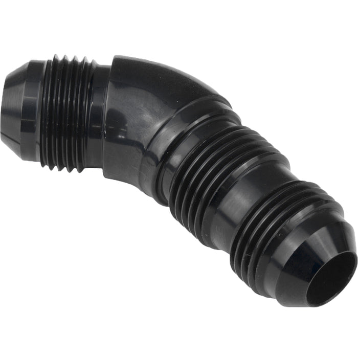 Proflow 45 Degree Male Fitting Bulkhead Adaptor -10AN, Black