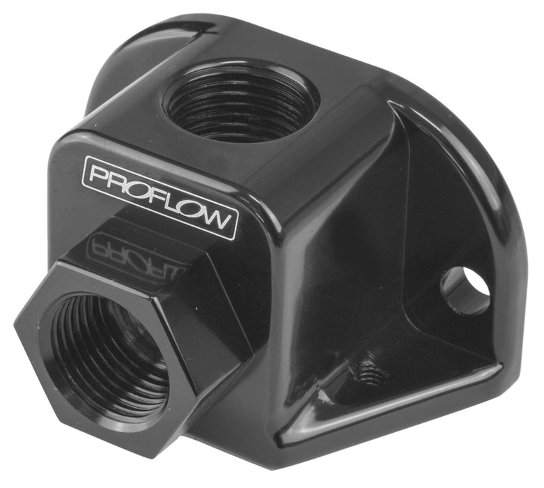 Proflow Adapter, Aluminium GM Idle Air Control LS Chev For Holden, Black