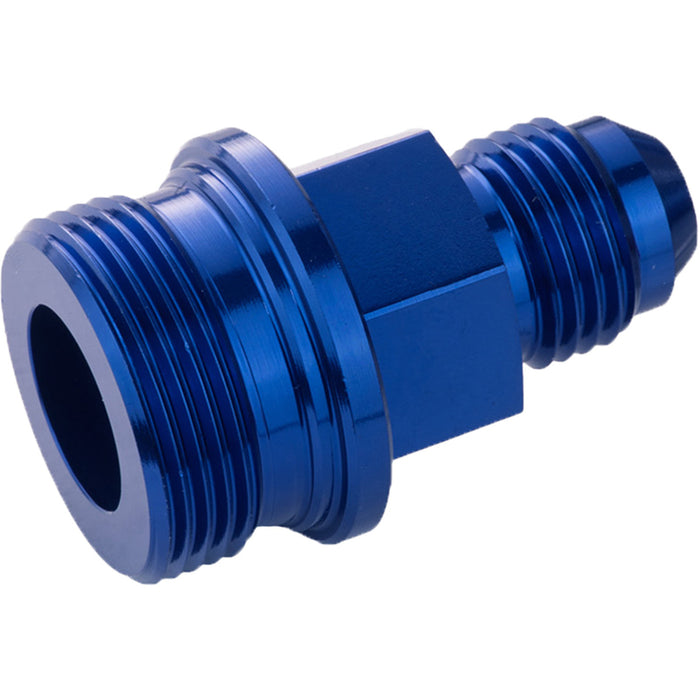 Proflow Fitting Inlet Fuel Adaptor Male Feed Demon Demon 9/16 x 24 Short -06AN, Blue