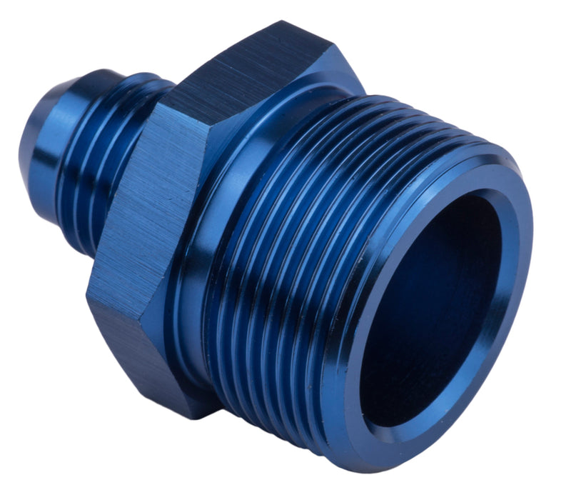 Proflow Fitting, Inlet Fuel Straight Adaptor Quadrajet Male -06AN To 1in. x 20, Blue