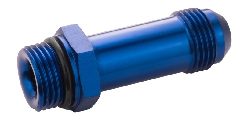 Proflow Quick Release Fuel Fitting Holley Inlet Feed -08AN Male To -08AN Male 2in., Blue