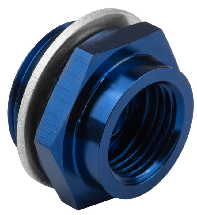 Proflow Fitting, Fuel Adaptor Holley 7/8-20AN To 5/8-18 Convex Seat, Blue, 2Pc