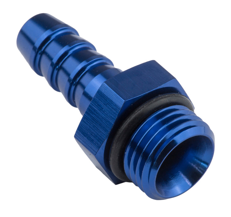 Proflow Fitting adaptor AN 4 Male Hose End To 5/16in. Barb, Blue