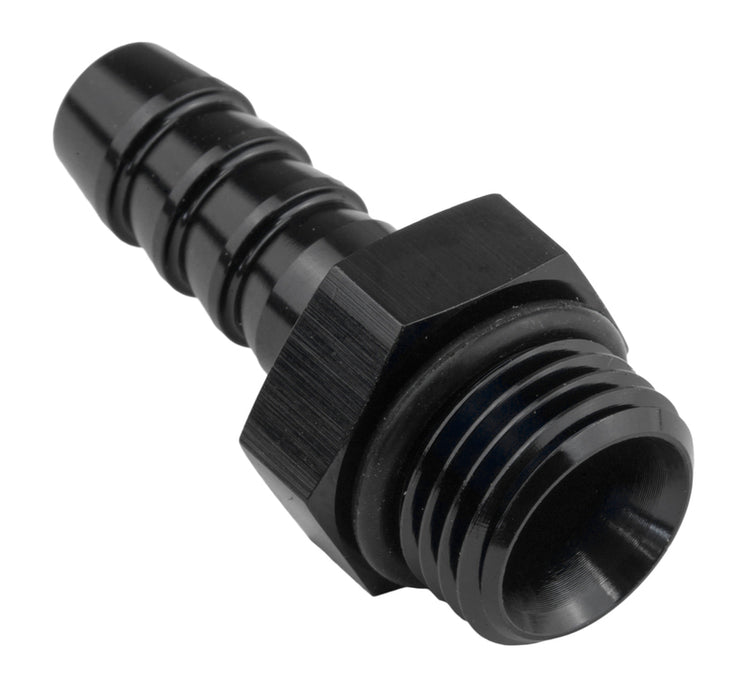 Proflow Fitting adaptor AN 8 Male Hose End To 3/8in. Barb, Black