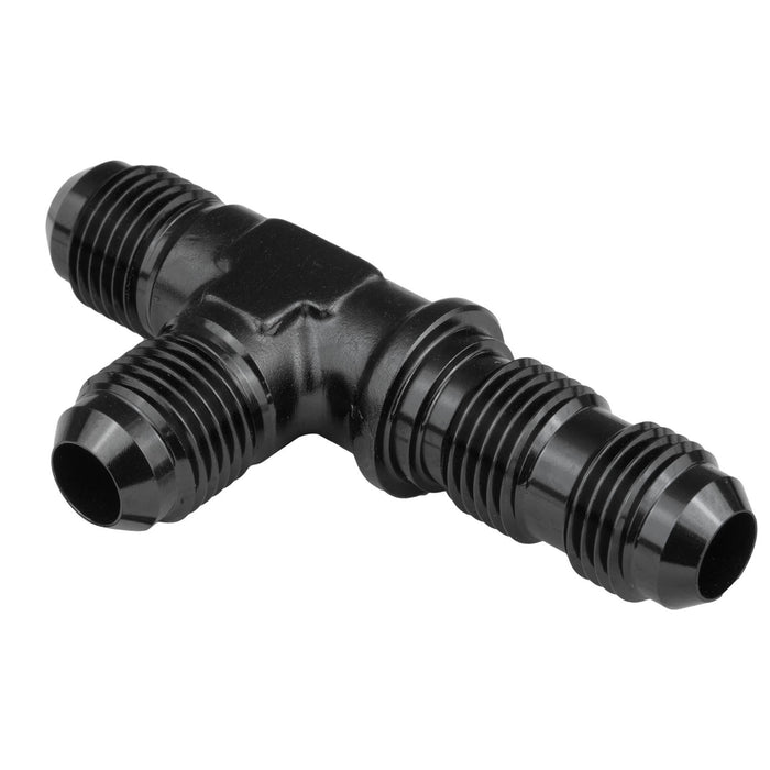 Proflow Fitting, Adaptor -03AN Flare Bulkhead Run Tee, Black