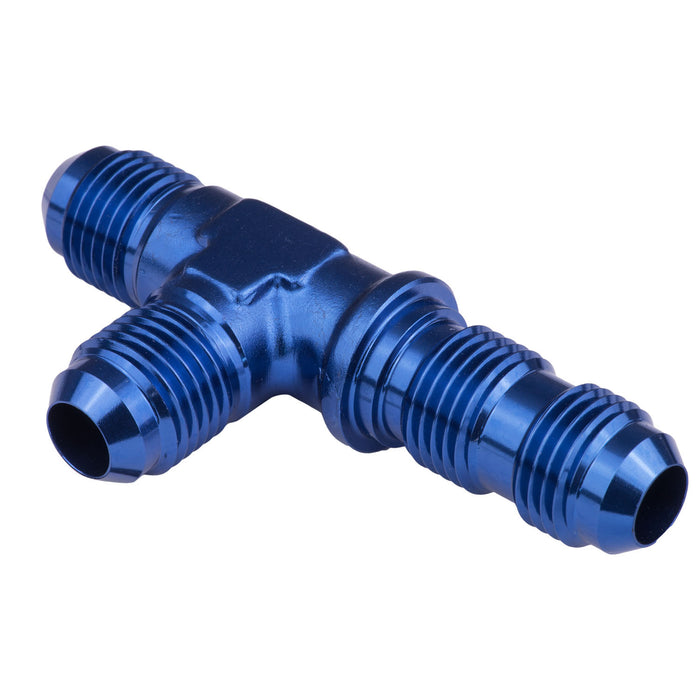 Proflow Fitting, Adaptor -03AN Flare Bulkhead Run Tee, Blue