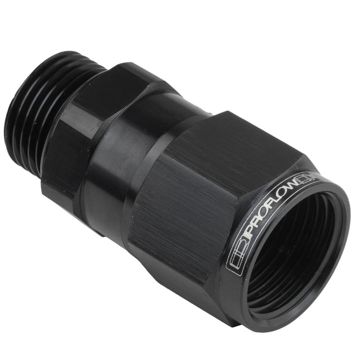 Proflow Fitting Adaptor Male -06AN ORB To Female -06AN, Black