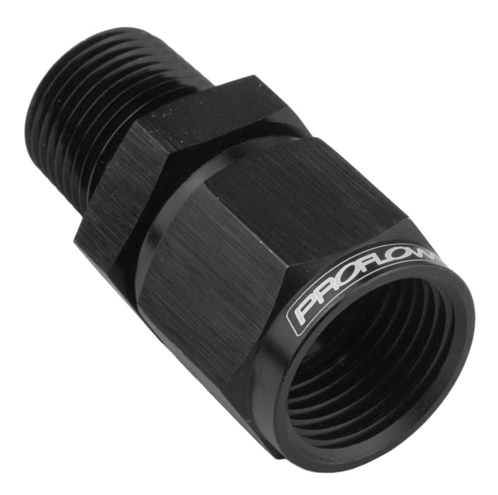 Proflow Female Adaptor -03AN Straight Swivel To 1/8in. NPT, Black