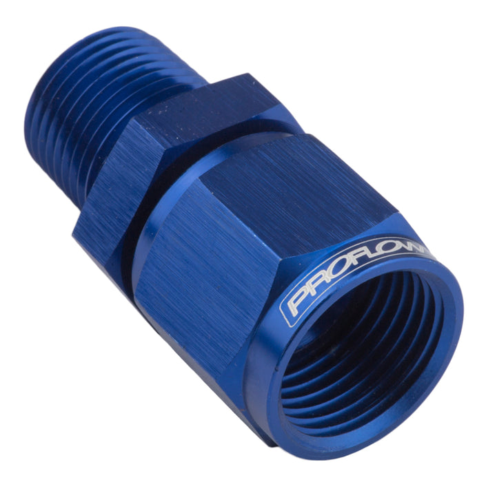 Proflow Female Adaptor -04AN Straight Swivel To 1/8in. NPT, Blue