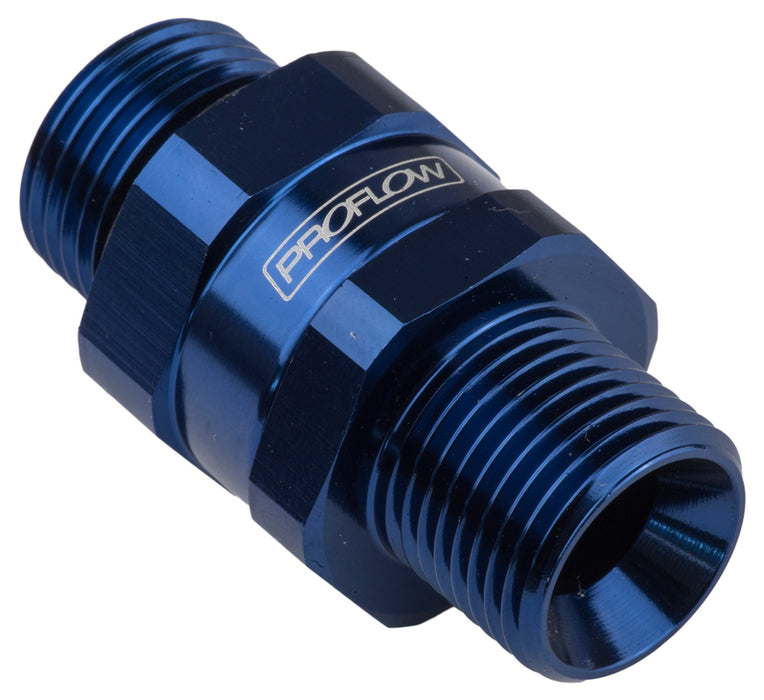 Proflow Fitting Male Swivel adaptor 18mm x 1.50 To Male -08AN, Blue