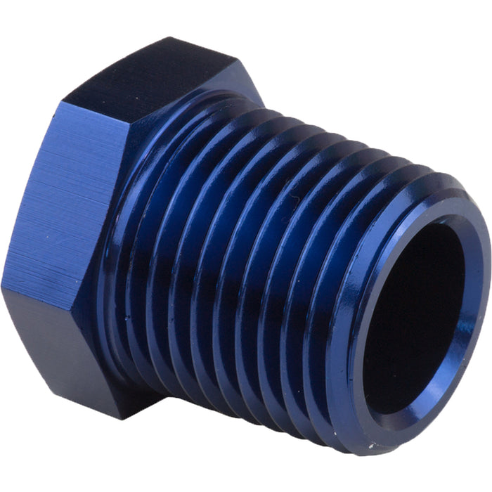 Proflow Fitting Aluminium Hex Head Plug 1/4in. NPT, Blue