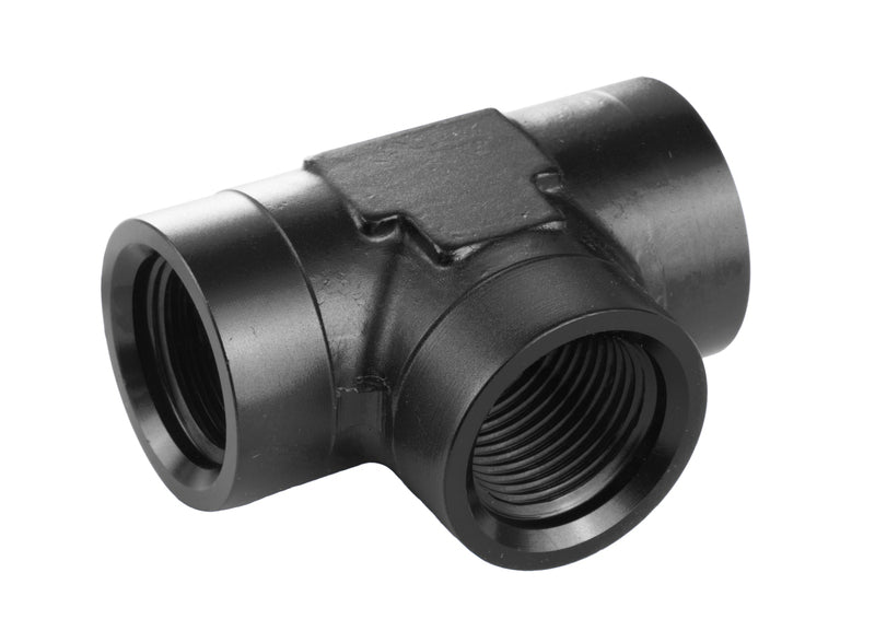 Proflow Fitting Aluminium Adaptor Female Tee -03AN, Black