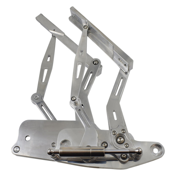 Proflow Bonnet Hinge Kit, Billet Aluminium For Holden HK HT & HG, Polished