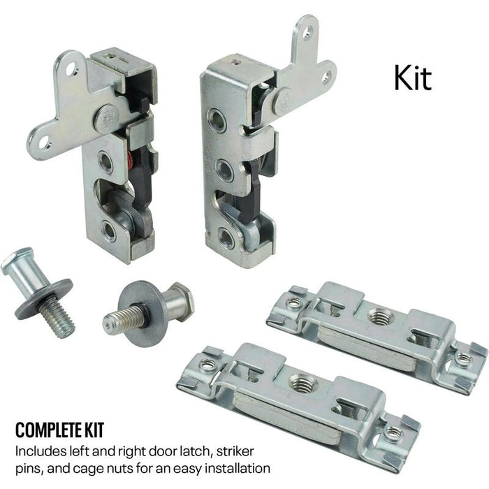 Proflow Universal Slim-Line Bear Jaw Car door Latch kit Zinc Plated, two Stage Latch, Kit