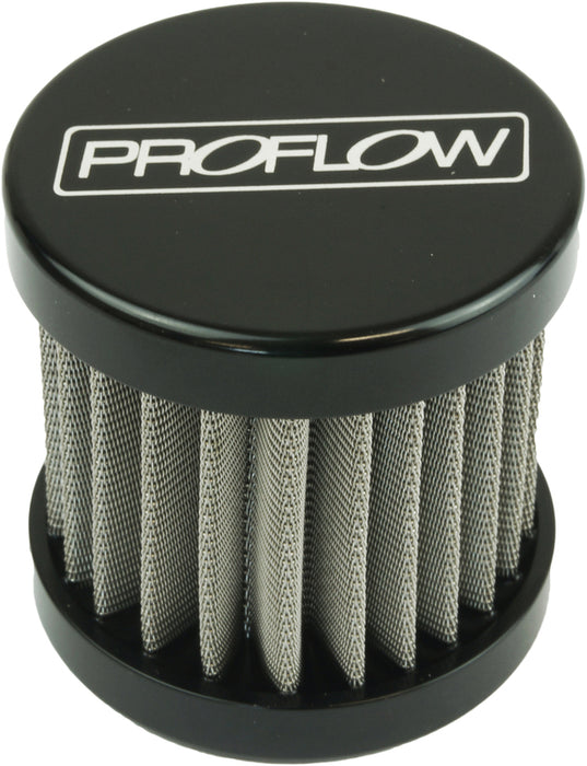 Proflow Oil Breather Filter Billet -06AN Female thread, Black