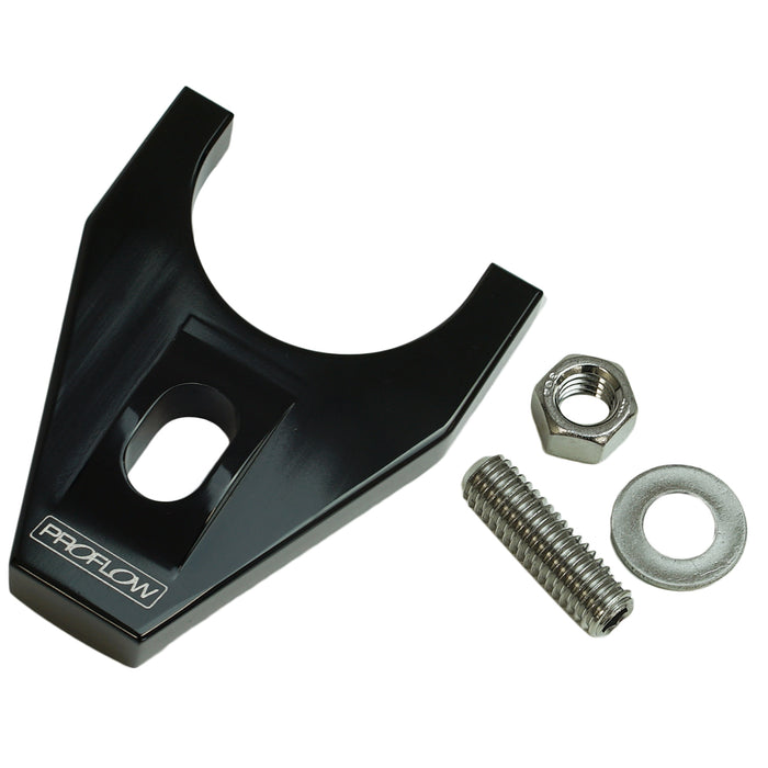 Proflow Distributor Hold-Down Clamp, For Chevrolet SB/BB & Holden V8, Billet Aluminium, Black, Stud Mount