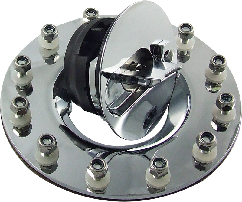 Proflow Fuel Cell, Tank Flush Mount Cap 12 bolt Polished Aluminium Cap w/Mount Kit, (Series 1)